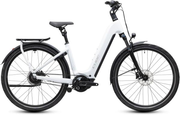 Cube Kathmandu Hybrid Deluxe Pro 800 metallicwhite'n'chrome Gr&ouml;&szlig;e: Easy Entry 54 cm