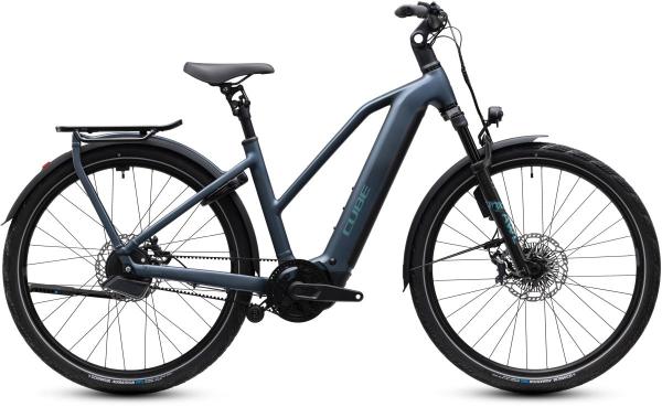 Cube Kathmandu Hybrid Deluxe SLX 800 mineralblue'n'blue Gr&ouml;&szlig;e: Trapeze 58 cm