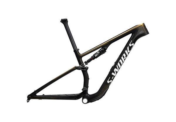 Specialized S-Works Epic 8 Frameset  - SRAM RockShox SIDLuxe Ultimate Gloss Carbon Gold Pearl / Metallic White Silver M