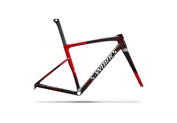 Specialized S-Works Crux 5 Frameset - FACT 12r Carbon Cayenne Metallic/Red Tint/White Silver Metallic 61