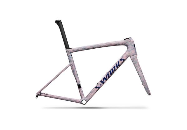Specialized S-Works Tarmac SL8 Frameset - FACT 12r Carbon GLOSS DOLOMITE METALLIC / DIRECTIONAL BRUSH / BLUE MAJESTY METALLIC 52
