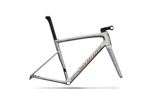 Specialized Tarmac SL8 Frameset - FACT 10r Carbon GLOSS SILVER DUST / SHADOW SILVER DRY IMPASTO / PHOTON ORANGE TINT OVER SILVER DUST 54