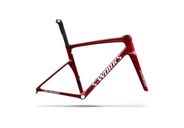 Specialized S-Works Tarmac SL9 Frameset - FACT 12r Carbon GLOSS VIVID RED / TARMAC BLACK / WHITE SILVER METALLIC 52