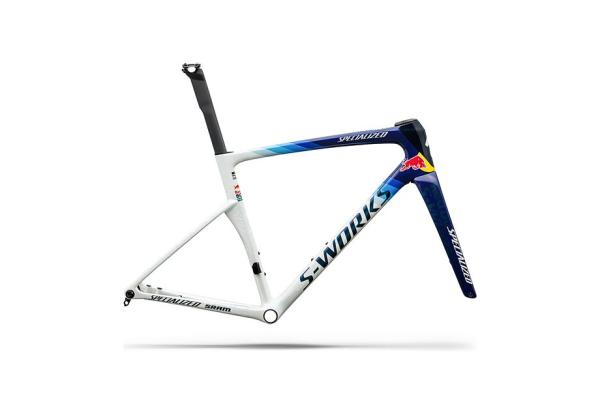 Specialized S-Works Tarmac SL9 Team Replica Frameset - Red Bull - BORA - hansgrohe GLOSS METALLIC WHITE SILVER / DEEP BLUE 56