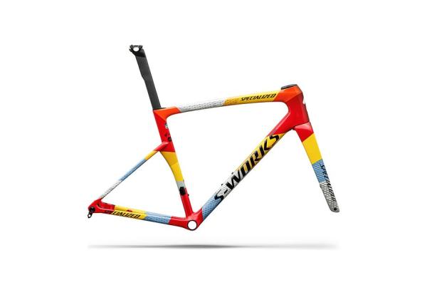 Specialized S-Works Tarmac SL9 Team Replica Frameset - SD Worx - Protime GLOSS VIVID RED / YELLOW / DOLOMITE METALLIC 61