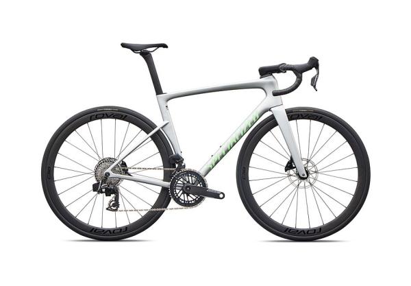 Specialized Tarmac SL9 Expert - SRAM Force AXS GLOSS SILVER DUST / POWDER LIME 49